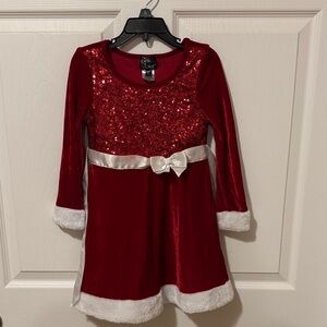 Red Sequin Holiday Dress for Kids